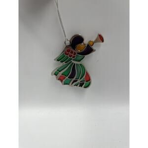 Russ Stained Glass Angel Christmas Ornament 1980 Holiday Highlights